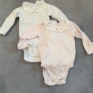 Jacadi Soft Pink and White Bodysuit Set